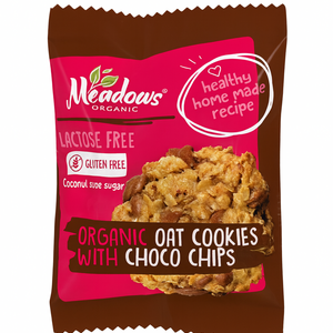 Organic Gluten Free & Lactose Free Oat Cookies with Choco Chips